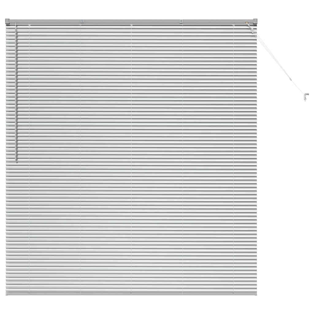 vidaXL Balkenjalousien Silber 175 x 160 cm Aluminium, Moderne rechteckige Aluminiumjalousien, verstellbare Fensterbehandlung, Lichtschutz für Zuhause, Büro