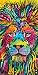 Culturenik Dean Russo Lion Modern Animal Decorative Art Print (Unframed 12x24 Poster)