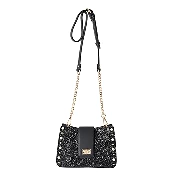 美品♡ダイアナ♡グリッター 黒 パーティーバッグ 靴・バッグのダイアナ通販サイト ｜ PE2610: バッグ