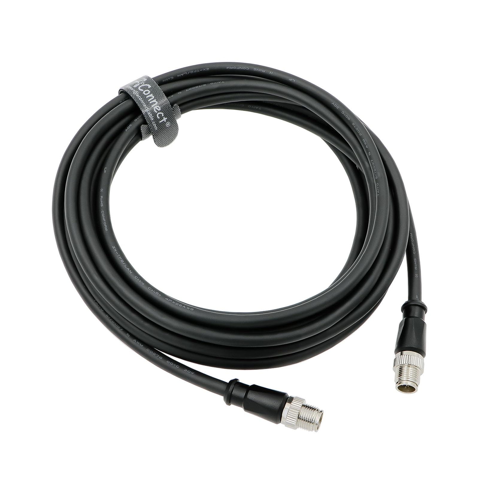 M12-X-Code Ethernet-Cable for Cognex Industrial Camera M12 8 Pin Male X-Code to 8 Pin Male X-Code Shielded Industrial Cord Waterproof Anti-UV 5M-image-24