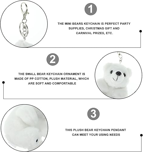 Miniatura 4 de ABOOFAN Llaveros de animales polares árticos, llavero de oso polar, llavero de dibujos animados de animales de invierno, regalos de fiesta temática