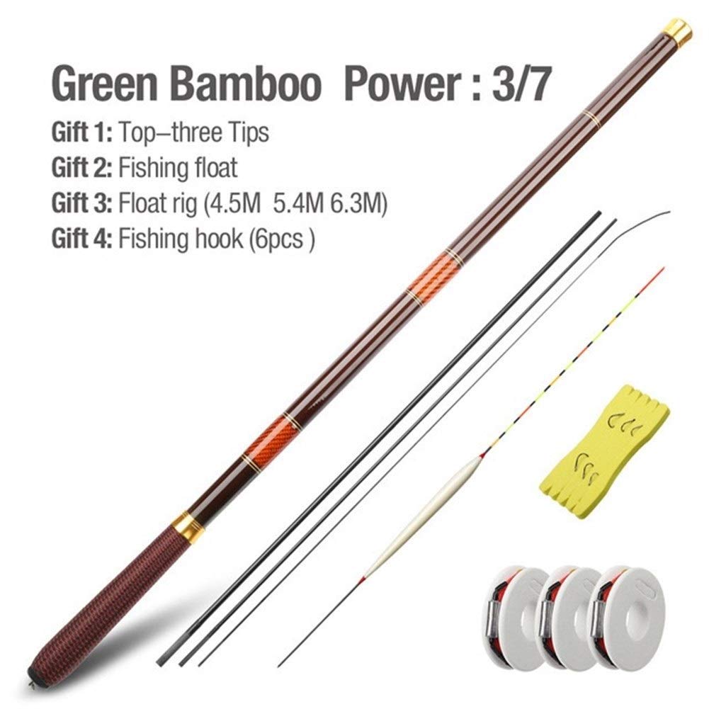 Canna da pesca ad alto tenore di carbonio In fibra di carbonio flusso telescopica canna da pesca 3.6-7.2m ultraleggero Carp Feeder Rod portatile Palo mano Attrezzatura