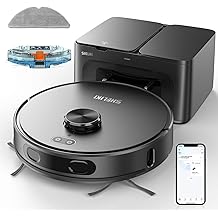 Robot Vacuum and Mop, 3-in-1 Robotic Vacuum Cleaner with 70-Day Self-Emptying Base, 360&deg; LiDAR Navigation, Smart Mapping &amp; Auto-Return, 6000Pa Strong Suction for Pet Hair, Carpets &amp; Hard Floors