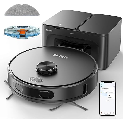 Robot Vacuum and Mop, 3-in-1 Robotic Vacuum Cleaner with 70-Day Self-Emptying Base, 360° LiDAR Navigation, Smart Mapping & Auto-Return, 6000Pa Strong Suction for Pet Hair, Carpets & Hard Floors