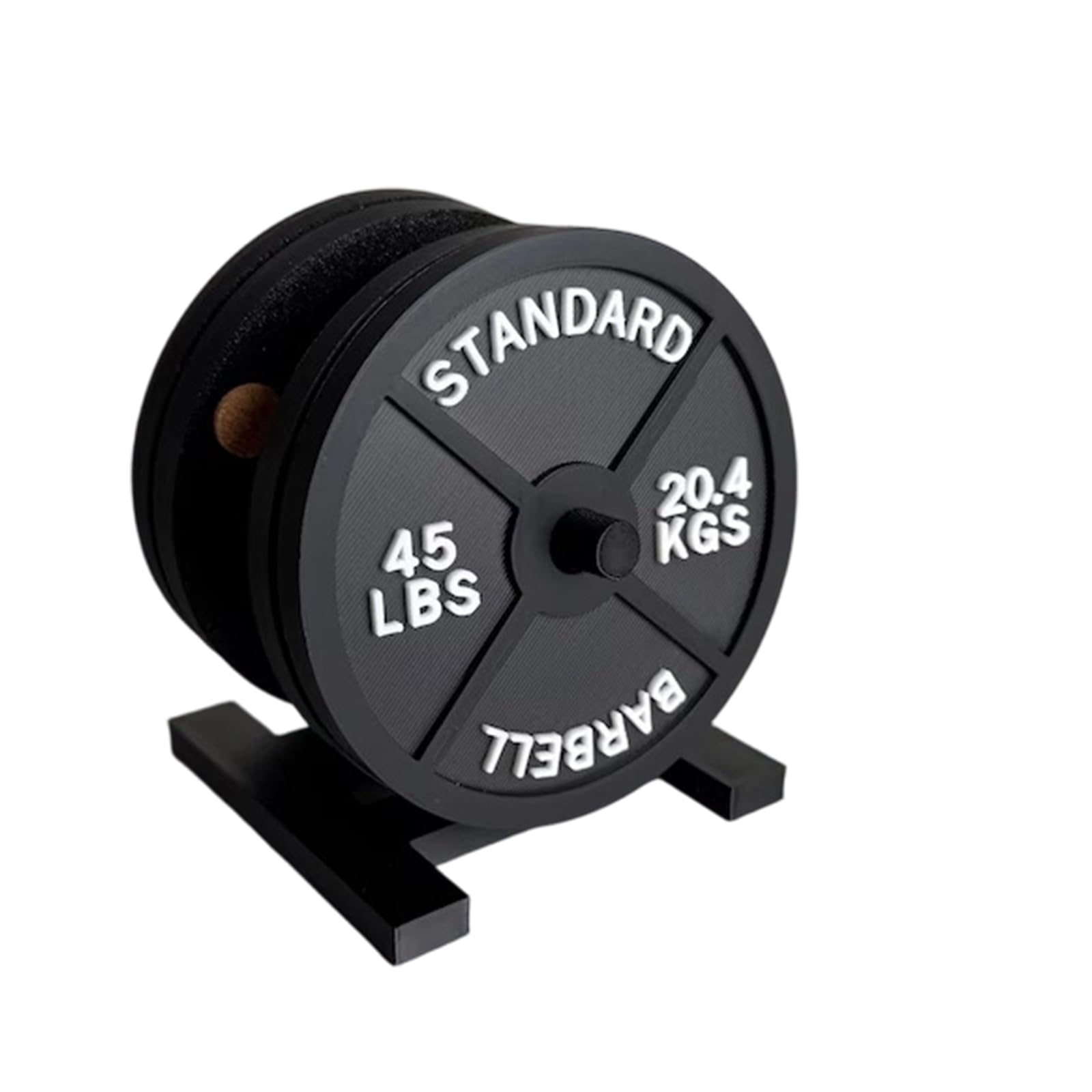 ABS Weight Plate Coasters Set with Holder Barbell Bumper Plate Drink for Stable Placement