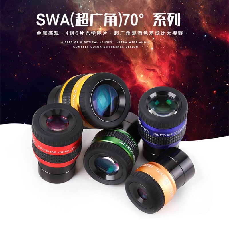 Ocular de 1,25 Pulgadas Ultra Gran Angular SWA 70 Grados Acromático 4