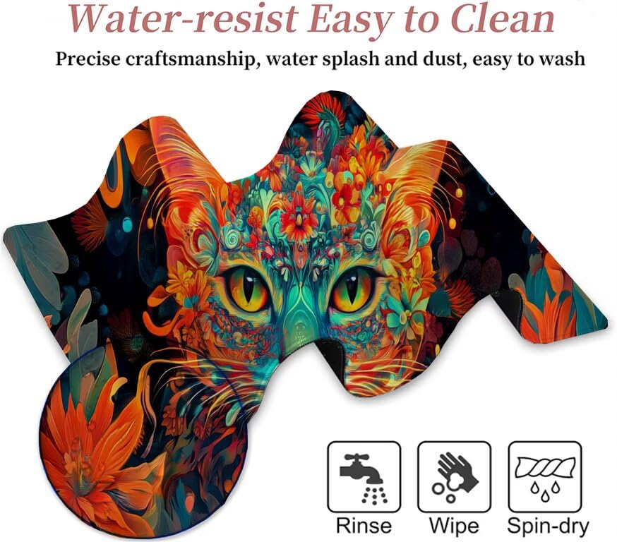 Tapis de souris gamer durable confortable grand format orange - 7