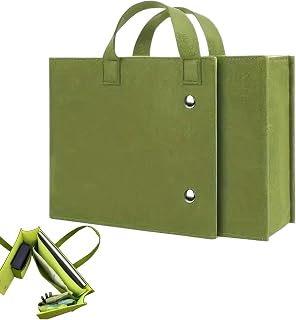 Genérico Para Portátil | Maletín Plegable De Fieltro Verde | Bolso De Enfermera Con Compartimentos - Para Mujeres Enfermeras Viaje Diario Playa Trabajo Escuela Universidad Residencia Oficina