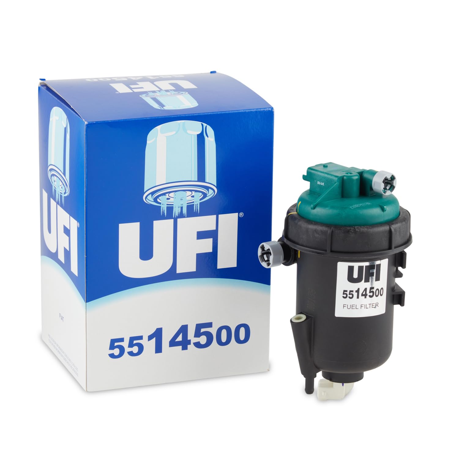 UFI Filters, Filtro Gasoil 55.145.00, Filtro de Combustible Diésel de Recambio, Apto para Turismos, Apto para Modelos Fiat