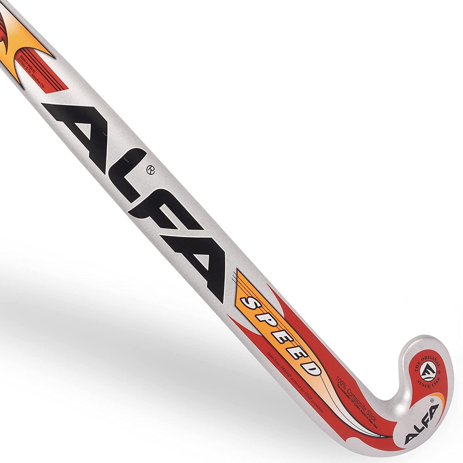 A L F A Speed Limited Edition Hockey Stick with Stick Bag & Hollow Ball Free (37 INCHES, Silver) 3
