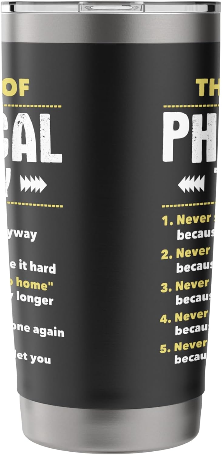 The Laws Of Physical Therapy - Physical Therapist PT Student Stainless Steel Insulated Tumbler - Image 4