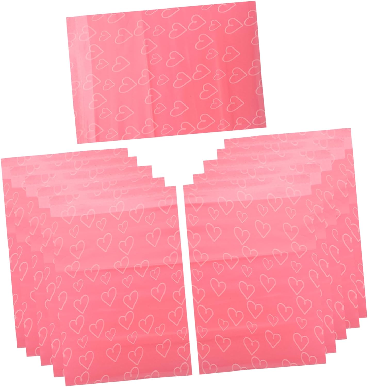 FOMIYES 100pcs Tampon Disposal Pouches Pink Heart Design Self-Adhesive Bags for Girls Convenient Sealing for Sanitary Products Personal Hygiene Packaging
