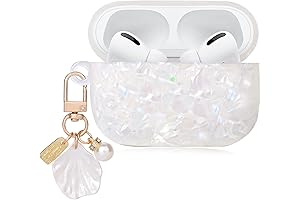 AirPods Pro 2nd Generation Case with Pearl Keychain, Bling AirPods Case for...
