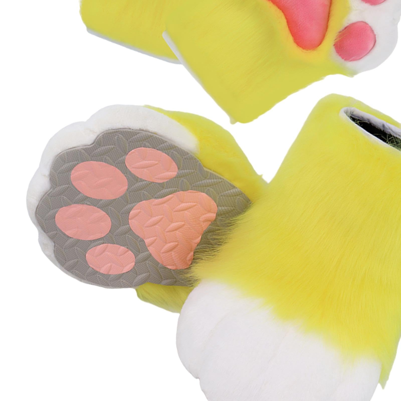UGPLM Cosplay Animal Paws Fursuit for Women Gloves for Holiday Role Playing Masquerade: Yellow