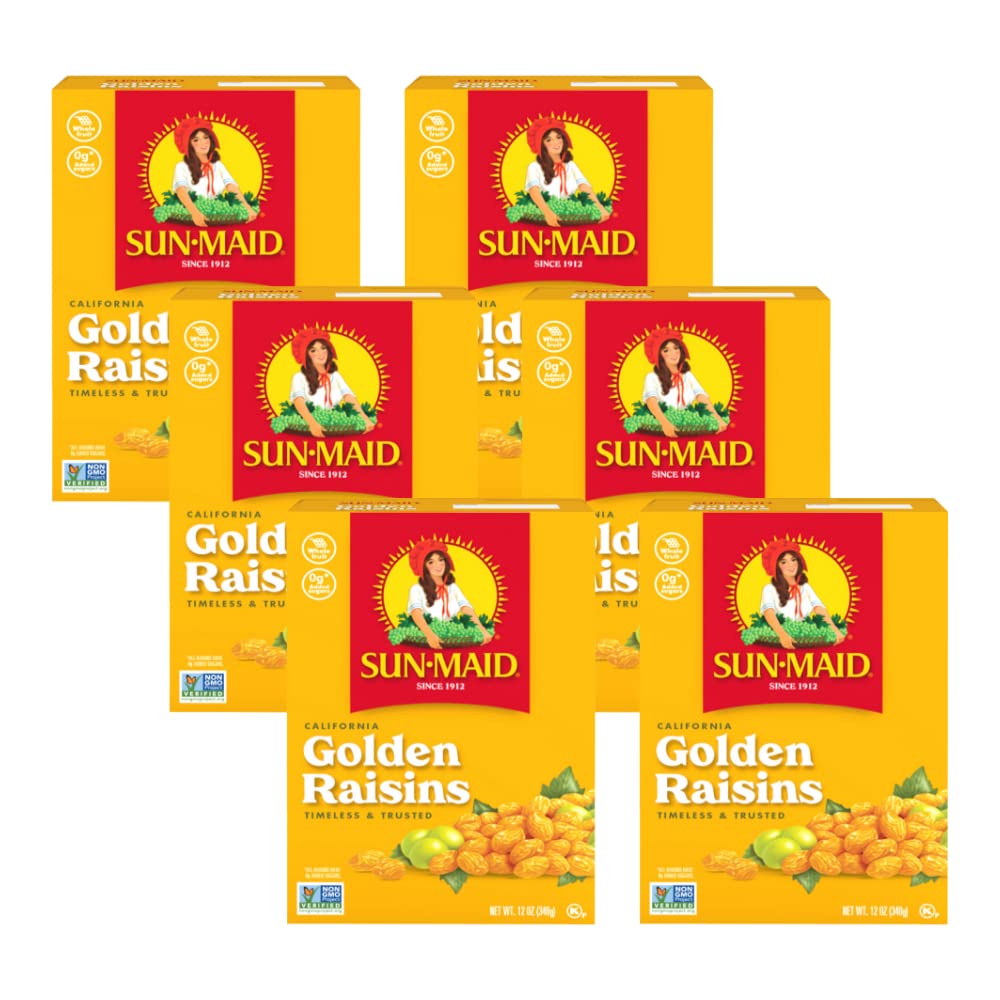 SunMaid California Golden Raisins, Whole Natural Dried
