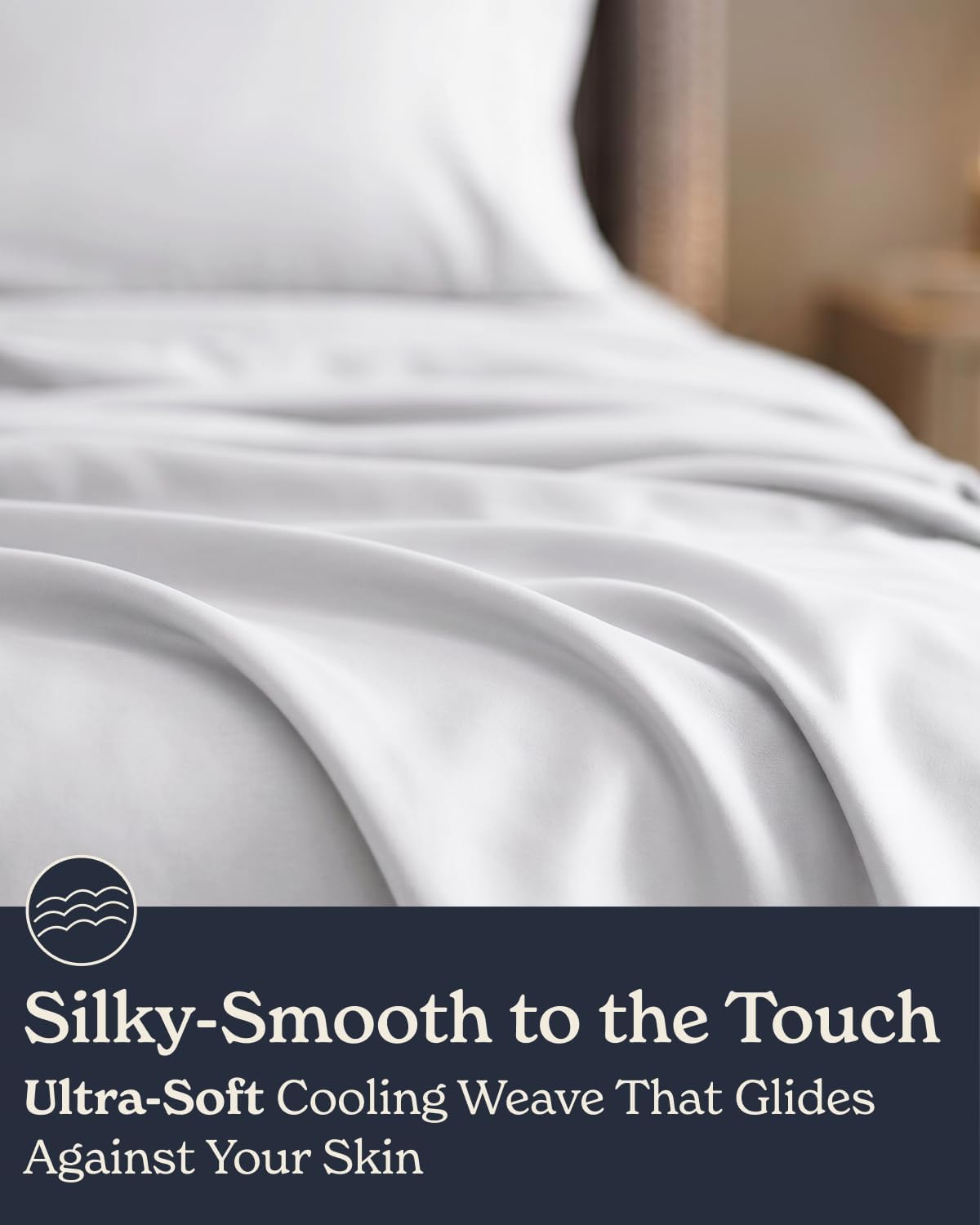 Beckham Hotel Collection Queen 4 Piece Cooling Sheet Set for Hot Sleepers