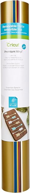 Cricut Removable Vinyl | Essentials | 30.5cm x 30.5cm (12") | 6 x Self Adhesive Vinyl Sheets | For use with all Cricut Cutting Machines