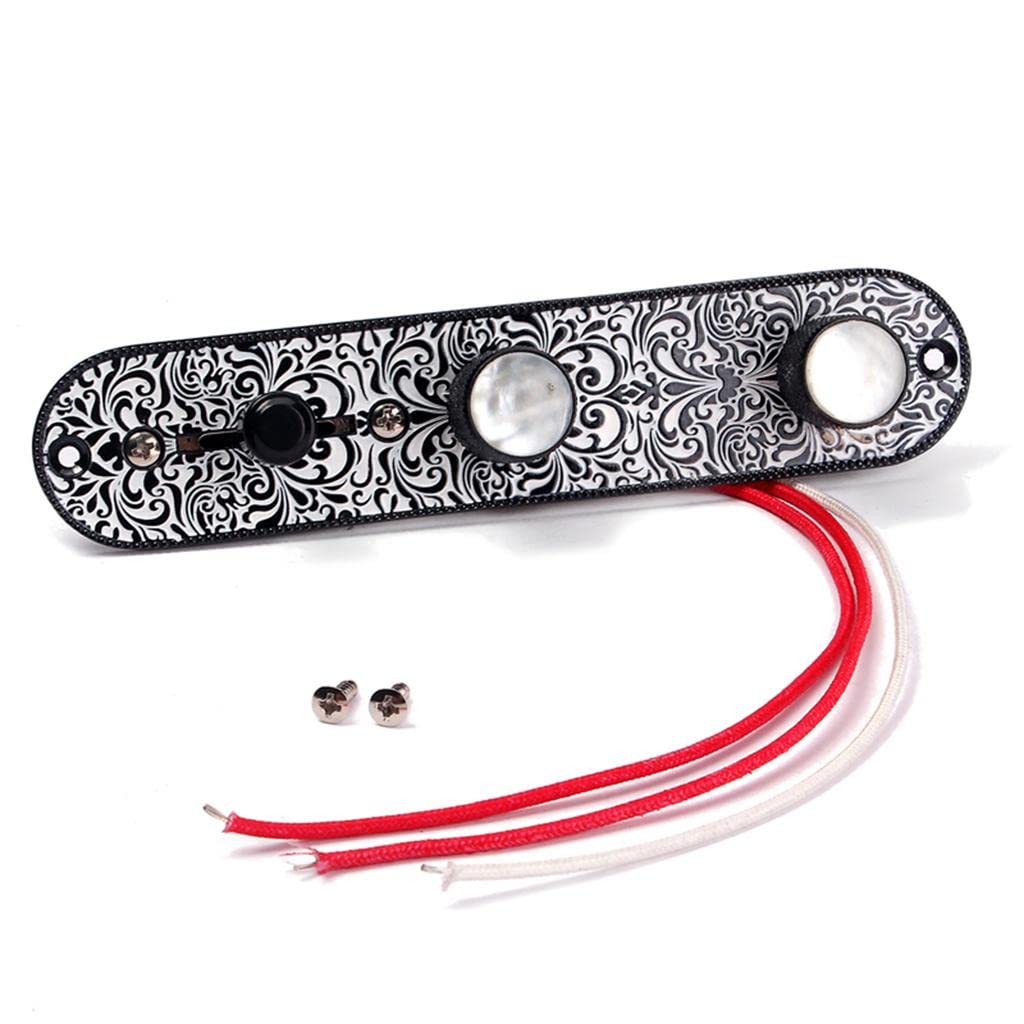 1 Juego de Ranuras para Pastillas de Puente de Guitarra Eléctrica Talladas, con Cableado.