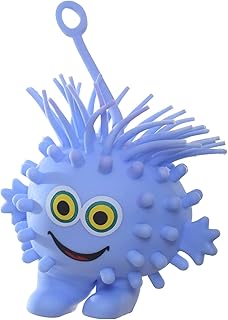 كرة منفوخة وامضة من السيليكون الناعم، مقاس 30 سم × 25 سم × 22 سم، لون أزرق