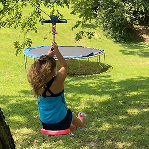 100 Foot Zip Line Kit for Kids and Adults, with Safe Spring Brake, 304 Stainless Steel Cable, Outdoor Zipline Toy for… - Image 8