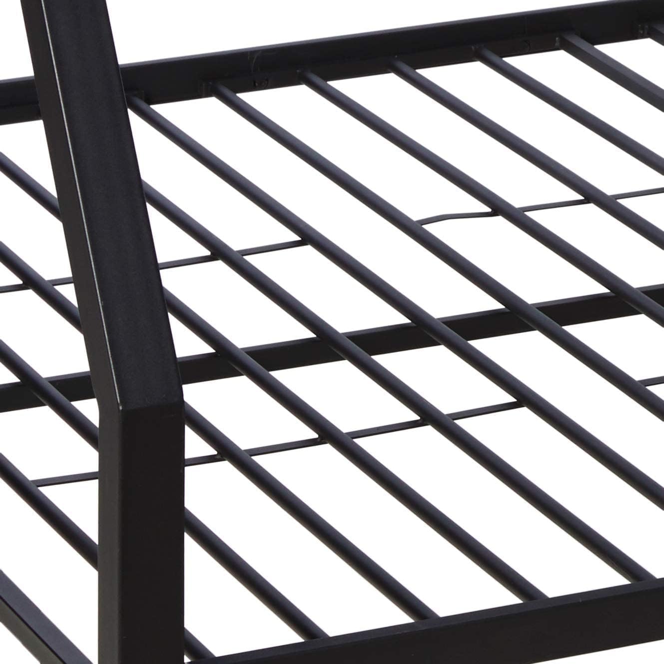 Twin XL Over Queen Bunk Beds Heavy Duty Thicker Metal Bunk Bed Frame Twin XL/Queen for Adults Kids Teens Sandy Black