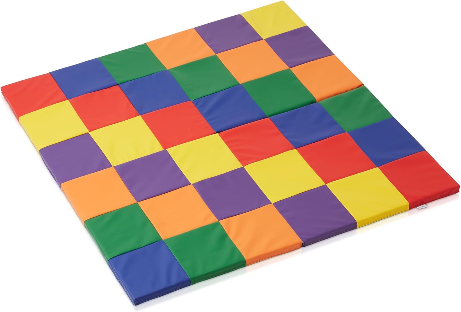 Casafield Play Mat, 58" x 58" Foldable Kids Activity Floor Mat for Infants and Toddlers, Large Padded Playmat, Assorted Colors