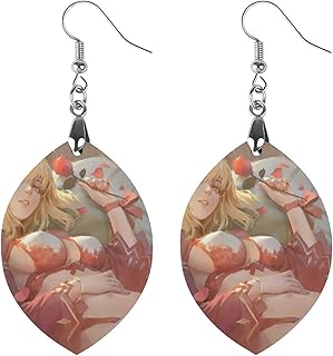 木製ペンダントピアス アニメ Fategrand Order FGO ジャンヌ マシュ 凛 ネロ 玉藻の前 アニメ 木製イヤリング レディース ピアス ダングリングフープ