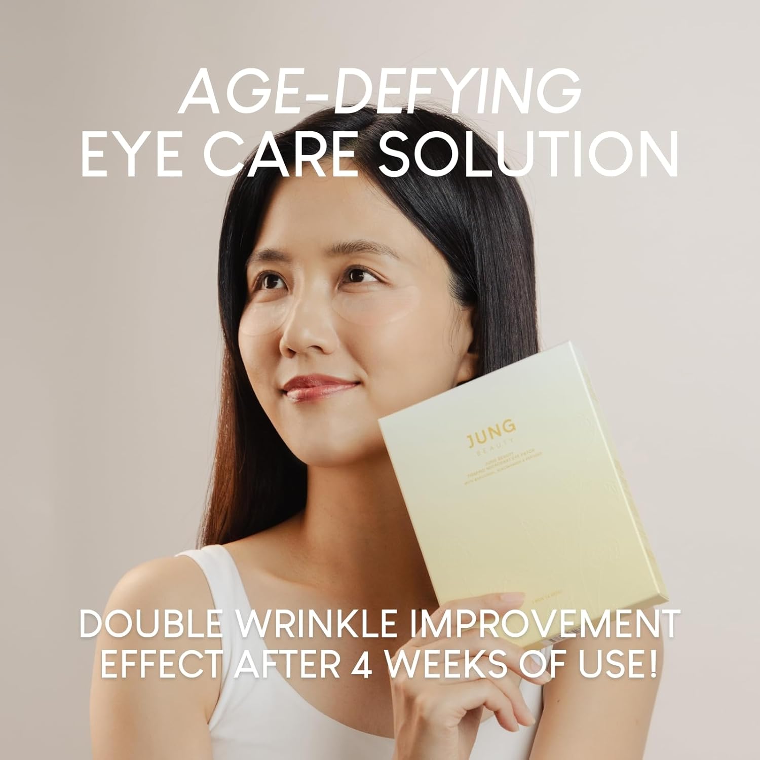 Jung Beauty Microdart Eye Patches (4 Pairs) - Bakuchiol, Niacinamide & Peptide Infused - Visibly Plumps, Hydrates & Smooths Under Eye Texture