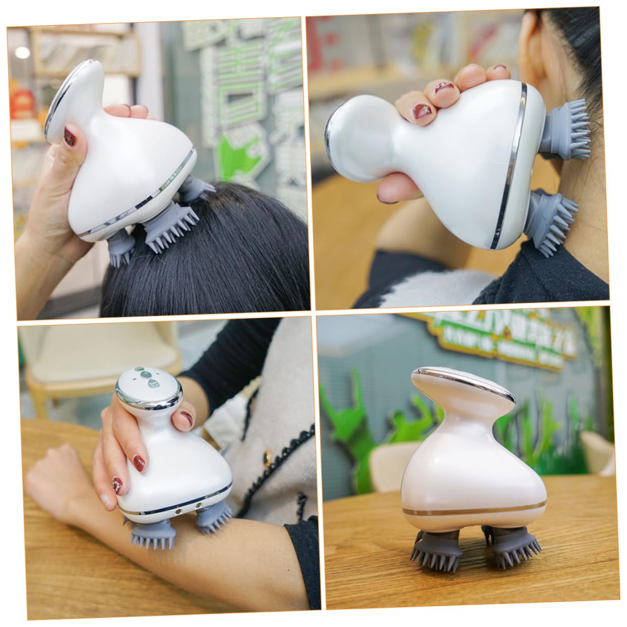 Masajeador Eléctrico Para Relajación Máquina De Masaje Cabelludo Para Personas Fatiga y Estrés Diseño Ergonómico