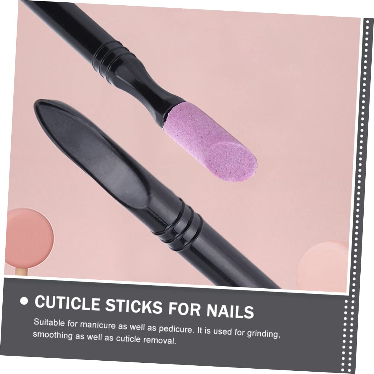 Healeved 50pièces Outils De Soins Des Ongles Bâtons De Pierre à Ongles Et Repousse-cuticules Pour Manucure Et Pédicure Pratique Et Portable Pour Soin Quotidien