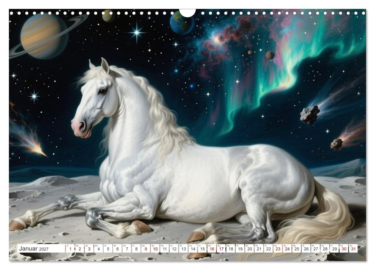 Pferdegemälde, inspiriert von den Alten Meistern (Wandkalender 2027 DIN A3 quer), CALVENDO Monatskalender: Pferdebilder im Stil alter Ölgemälde (CALVENDO Tiere)