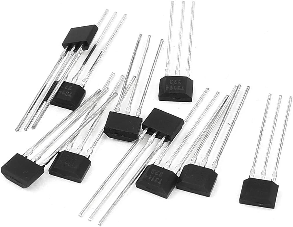 uxcell® 10 Pcs A3144 3 Terminal Sensitive Hall Effect Switch Sensor
