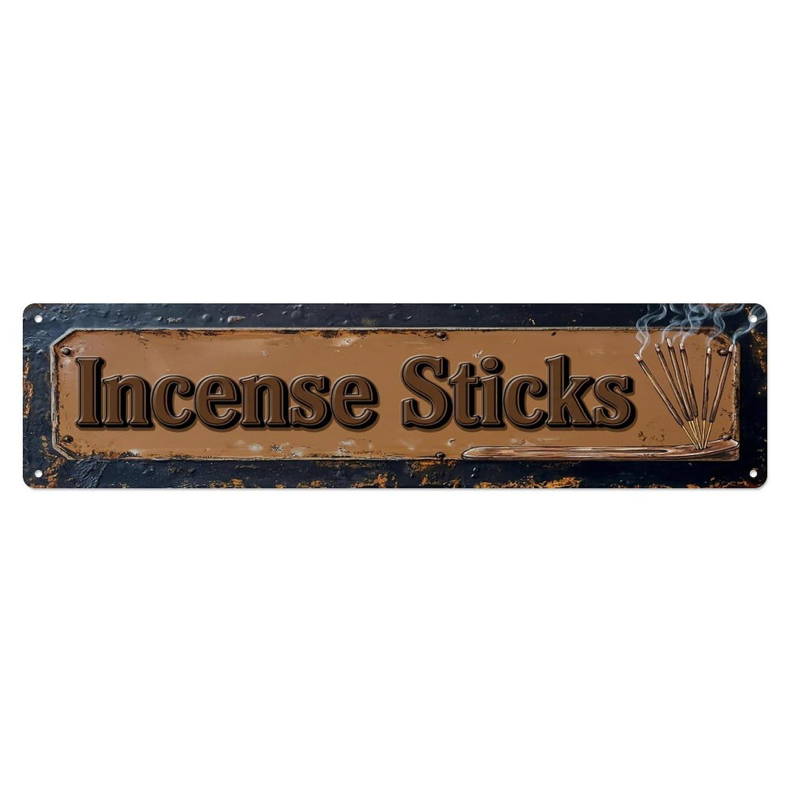 Vintage Incense Sticks Aromatic Farmhouse Metal Tin Sign