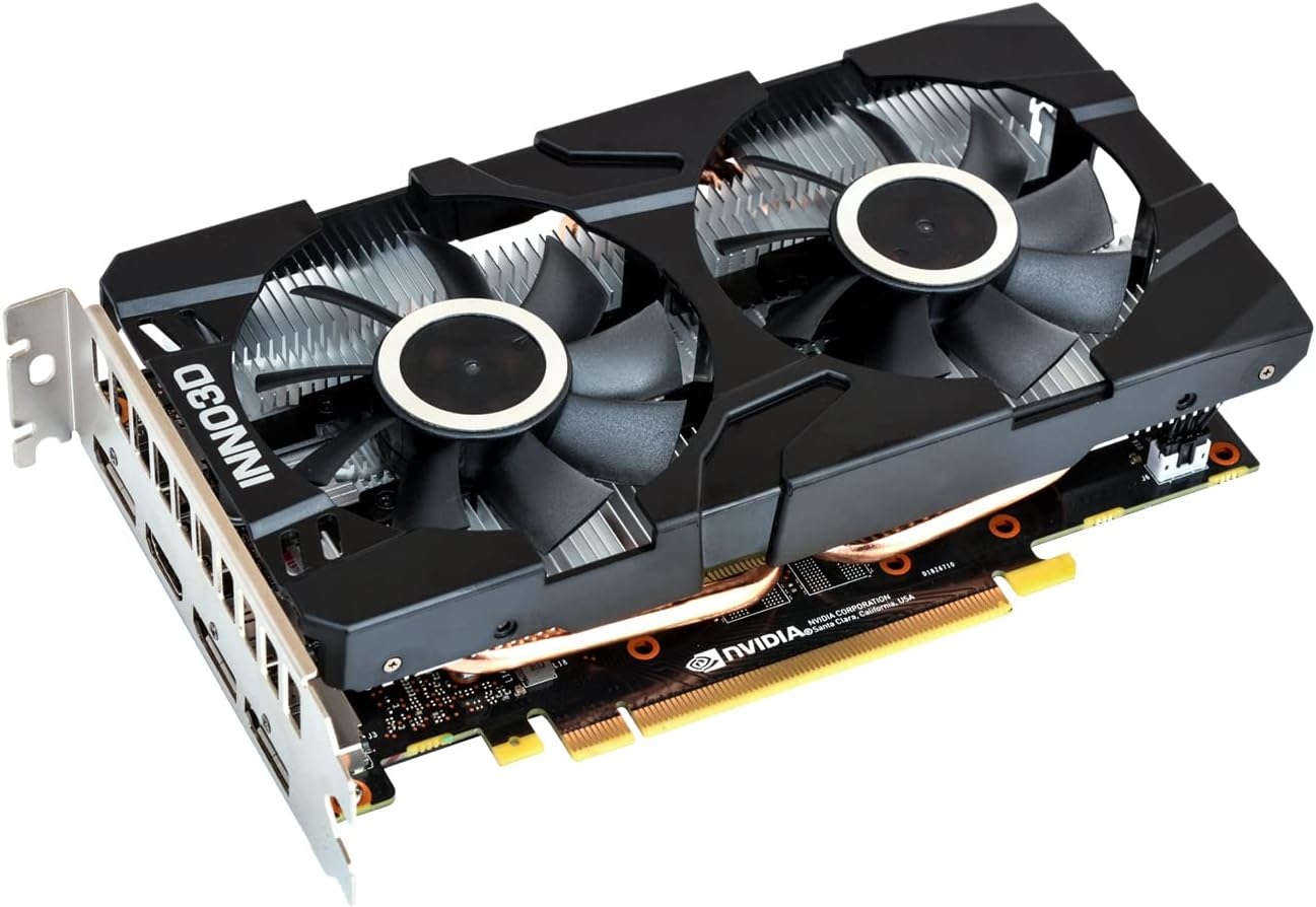 INNO3D Scheda Grafica GeForce GTX 1660 Super Twin X2 - Videokaart - 6 GB GDDR6 - PCIe 3.0 x16 - HDMI, DisplayPort, DVI (N166SK-06D6) INNO3D Scheda Grafica GeForce GTX 1660 Super Twin X2 - Videokaart - 6 GB GDDR6 - PCIe 3.0 x16 - HDMI, DisplayPort, DVI (N166SK-06D6)