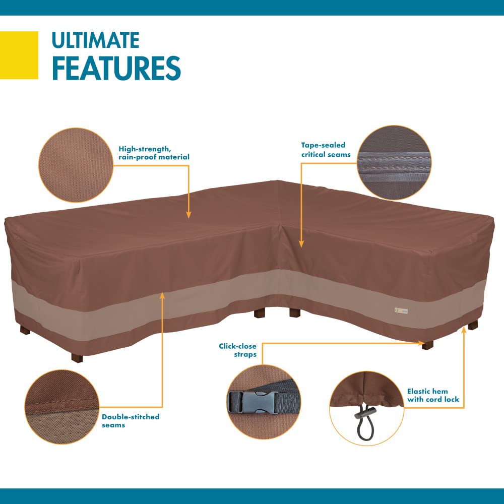 Duck Covers Copertura impermeabile da 260 cm per set da salotto componibile a destra