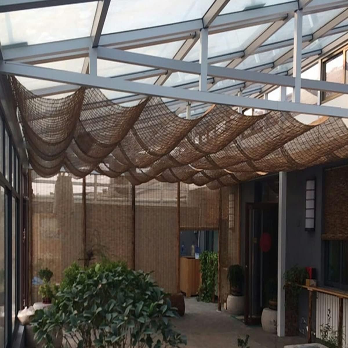 Bamboo Patio Blinds Light Filtering Outdoor Roll Up Shades, Bamboo Porch Blackout Roller Blinds 36 48 64 72 84 96 Inches High Sunshade Window Curtains for Home Decor, Cordless (Size : 54x72in(WxH))