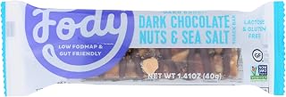 Fody Food Company Dark Chocolate Nuts And Sea Salt Snack Bar, Lactose Free, Gluten Free, 1.41 Ounce (Pack Of 12)