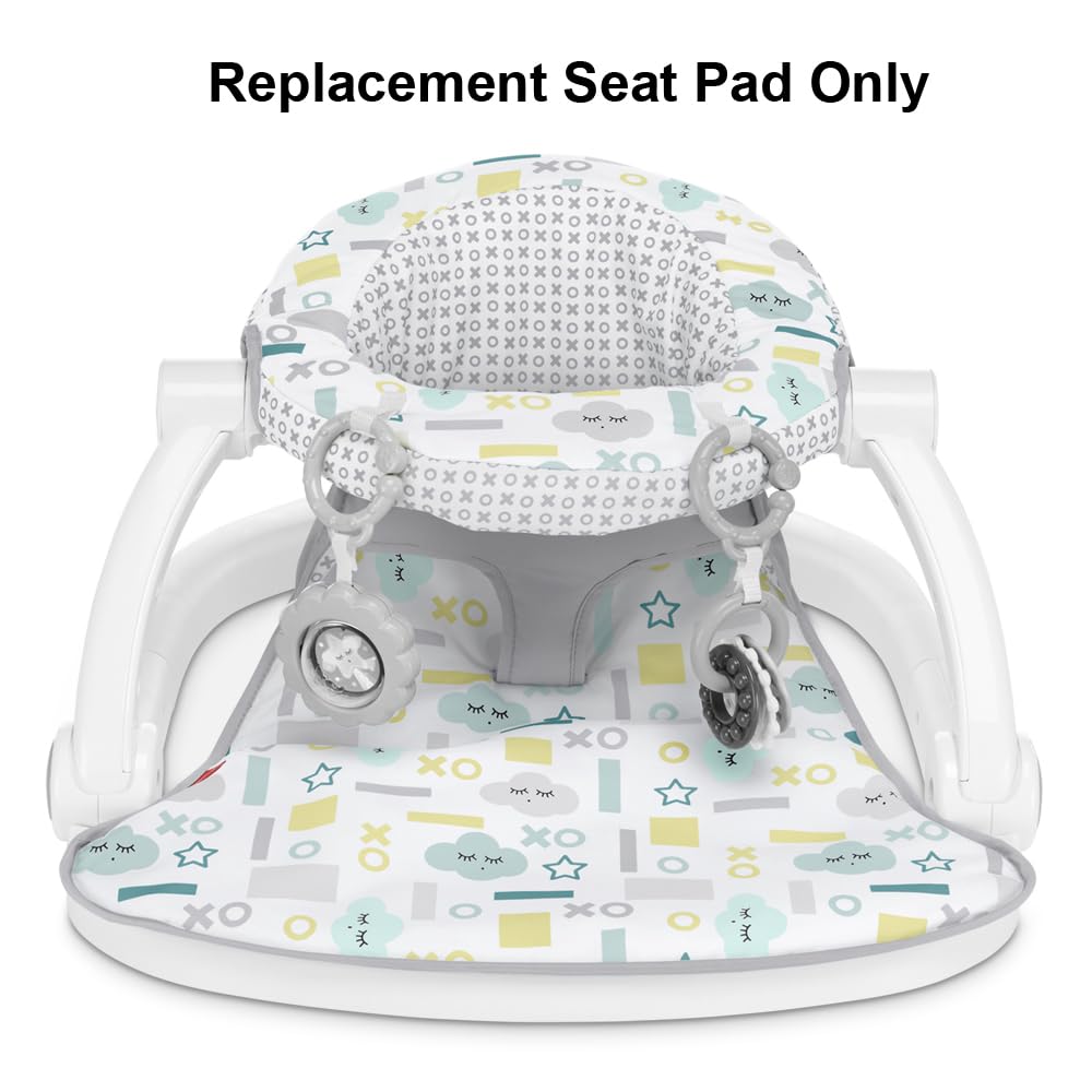 Replacement Part for Fisher-Price Sit-Me-Up Floor Seat GBL25 - Replacement Seat Pad Cushion Cover - Cloud Print