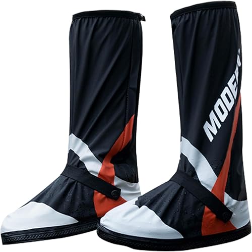 RINJOY Waterproof Rain Boots Shoe Covers for Men Women Non-Slip with Zipper Port