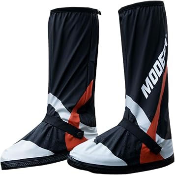 Waterproof Rain Shoe Covers for Men Women, Heavy Duty Reusable Rain Boot Overshoes with Zipper, Non-Slip Foldable for Outdoor