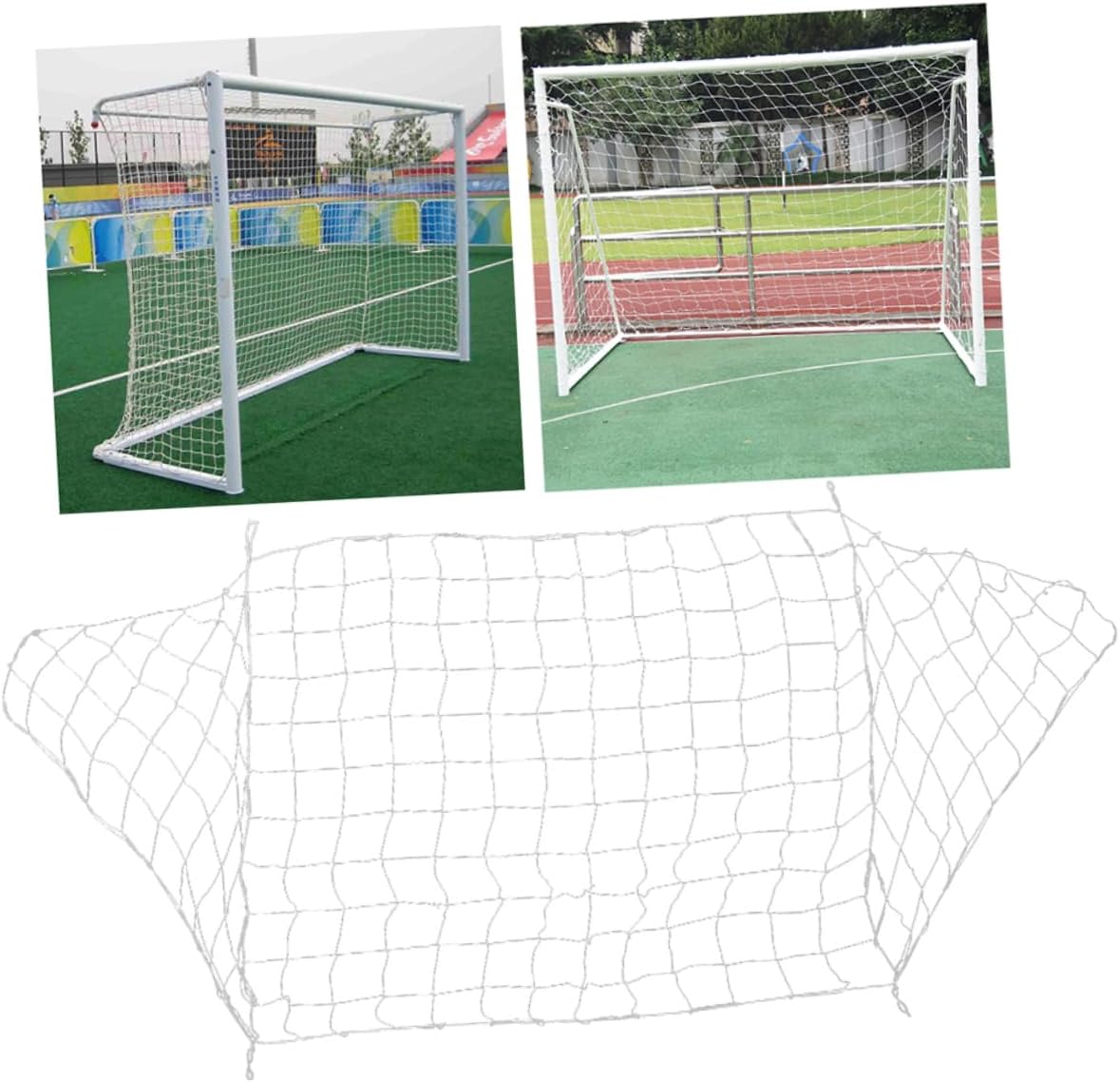 2pcs Football Soccer Goal Net Outdoor Sports Training Equipment for Players All-Weather Soccer Accessories for School and Backyard