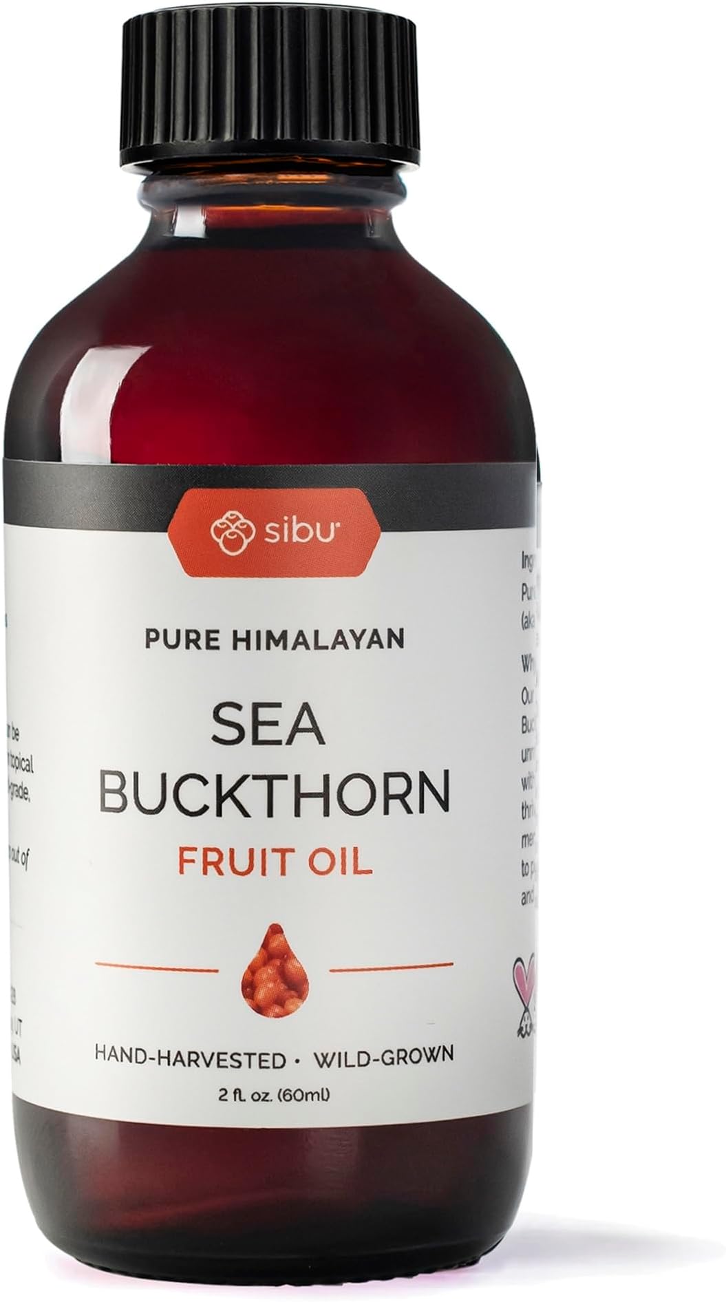 Premium Himalayan Omega 7 Sea Buckthorn Fruit Oil, 2 oz