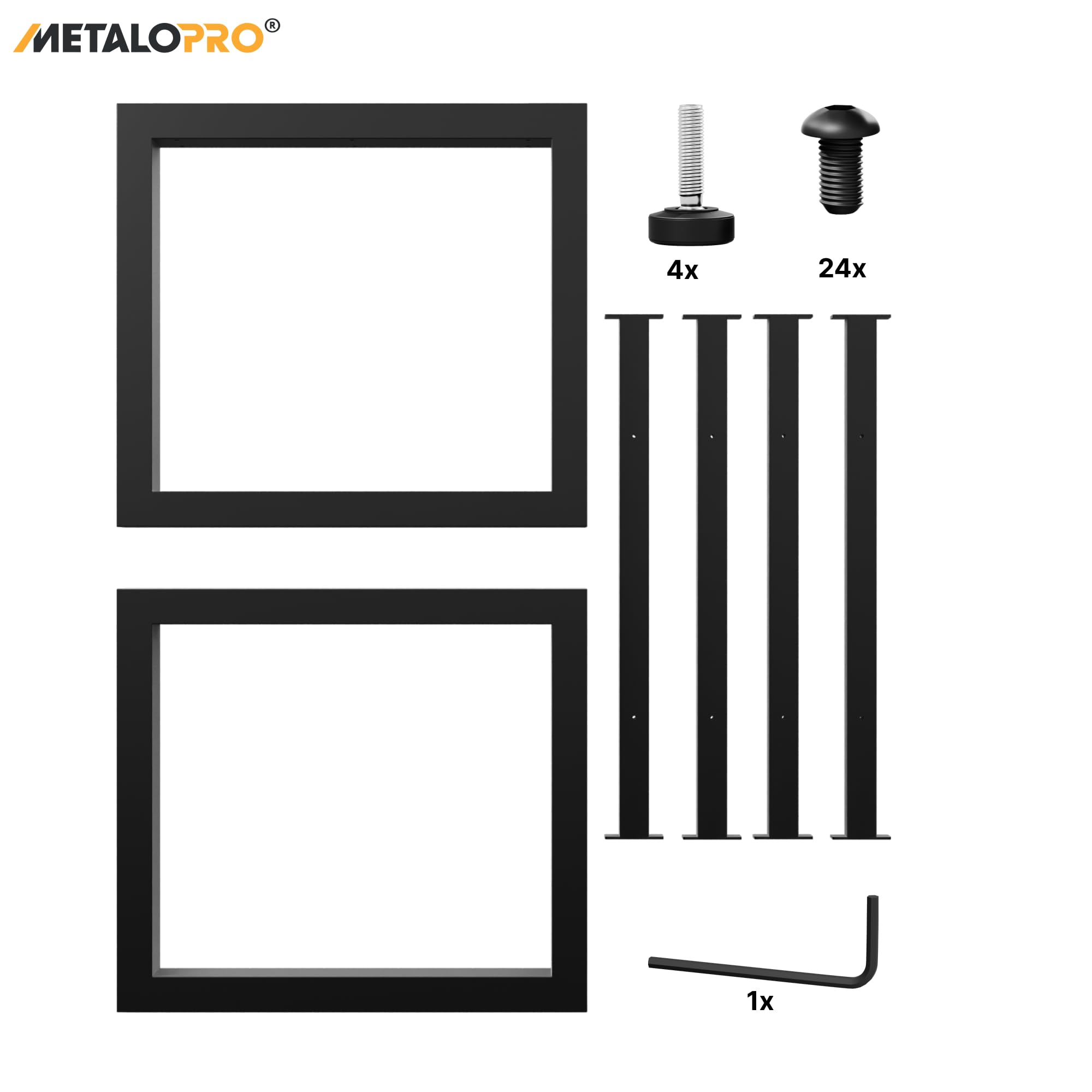 Pieds de Table Extr - Acier Robuste 240x80x72cm