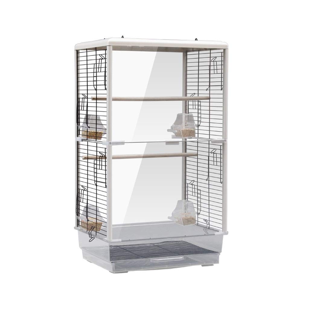 Jaula para pájaros maciza Jaula para pájaros grande de metal con parte superior abierta para periquitos Agapornis Mejilla verde Periquito canario Cacatúa Jaula de viaje para loros pequeños 80 cm de al