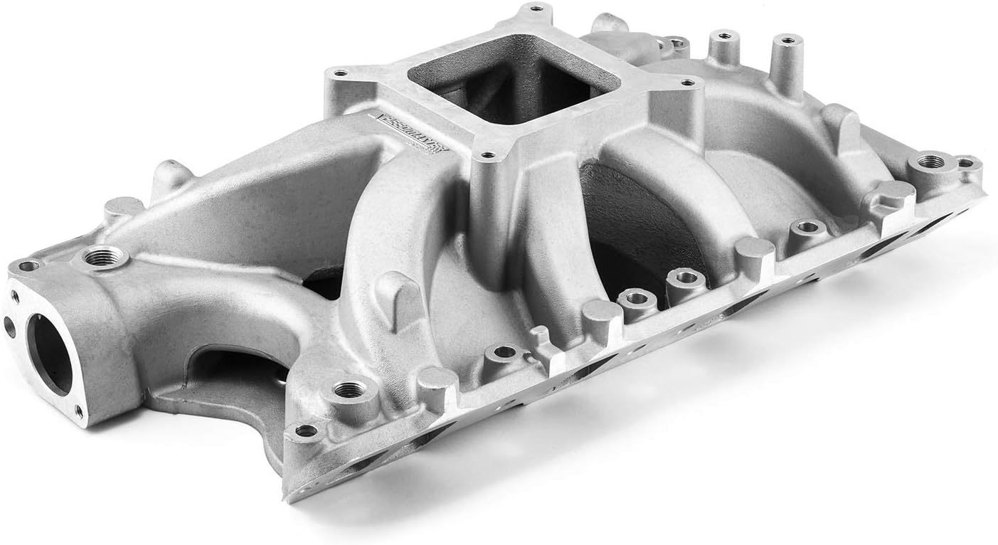 Speedmaster 1-147-025 Compatible with Ford 351W Windsor HiRise Aluminum Intake Manifold [Satin]