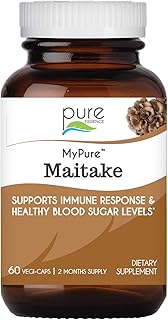 PURE ESSENCE LABS MyPure Maitake Mushrooms - Concentrated Maitake Mushroom Powder Supplement for Immune System Support, Stress Relief, Build Energy, Strength Booster for Men & Women - 2 Month Supply