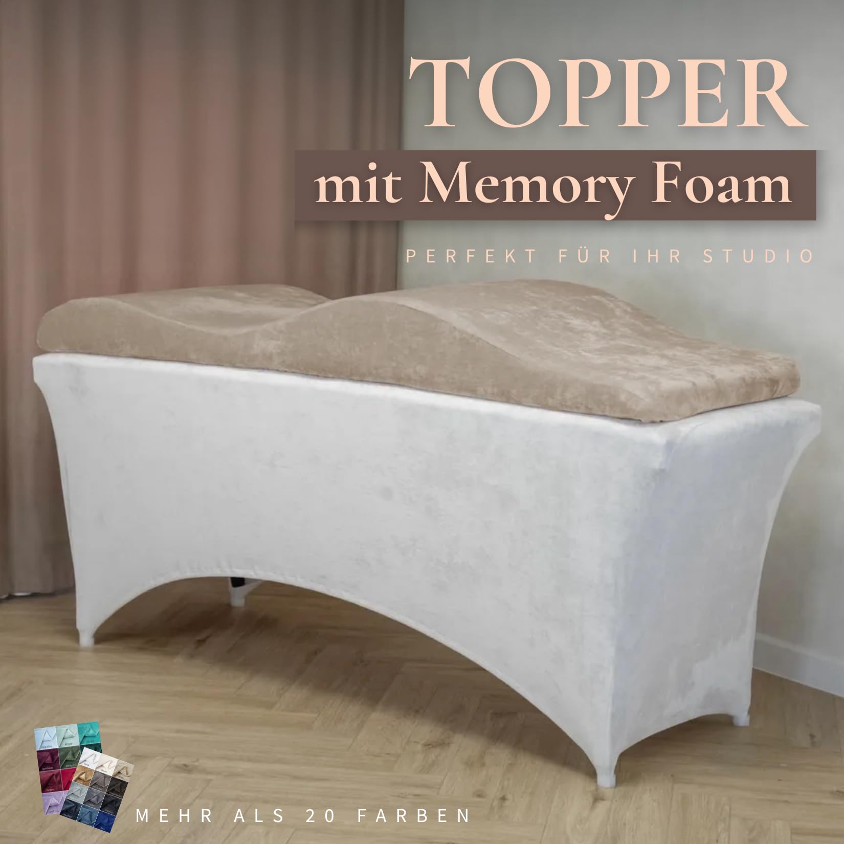 Materasso Pieghevole Per Lettino Da Massaggio | Memory Foam 6cm | Copri Letto Termale Con Foro Viso | Grigio 70x185cm - 2