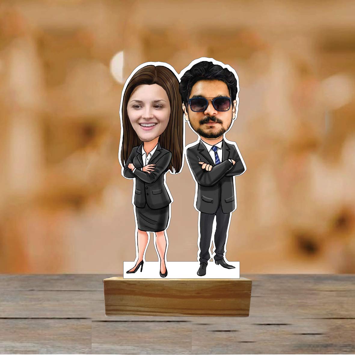 SIGNOOGLE® Air Hostess Acrylic Caricature Personalized Gifts Cutout Printed L X H 15 cm X 20 cm