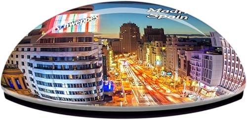 Miniatura 3 de Weekino Spain Street Madrid Imán de nevera 3D Cristal de cristal turístico ciudad viaje recuerdo colección regalo fuerte nevera etiqueta engomada