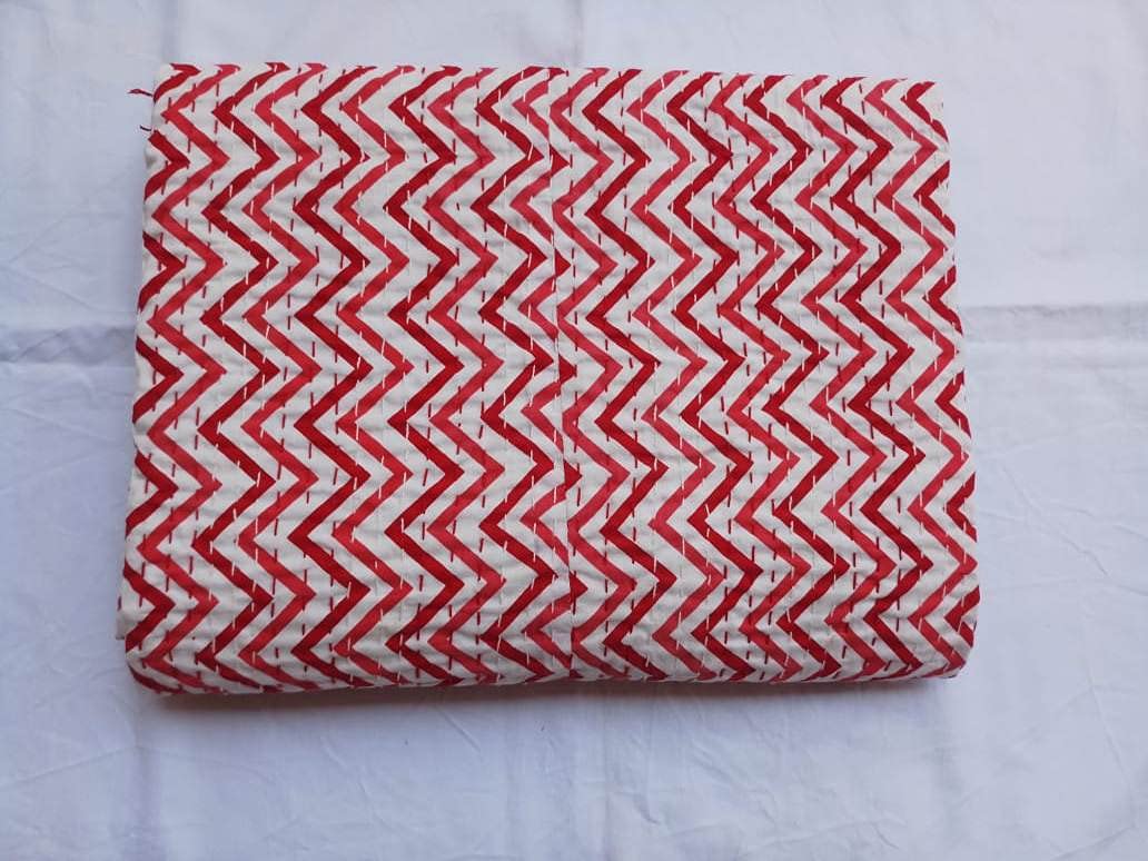 Fashionmart Kantha Quilt Twin Size Handicraft Jaipuri Quilt Handmade Bed Cover Cotton Kantha Blanket Throw Home Decor Bedspread Bedsheet, Twin Size (Pattern 10) 1